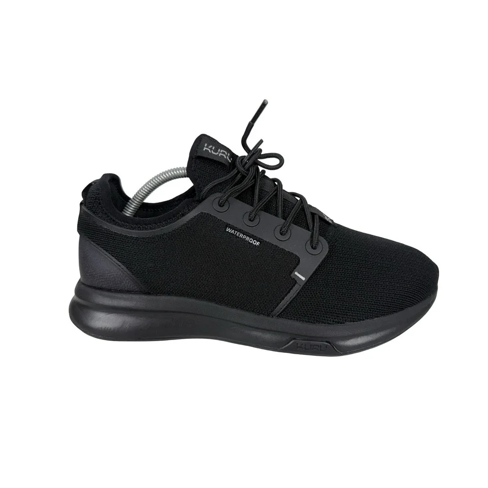 Kuru Atom Mens Size 10 Black Athletic Running Walking Waterproof Shoes Sneakers